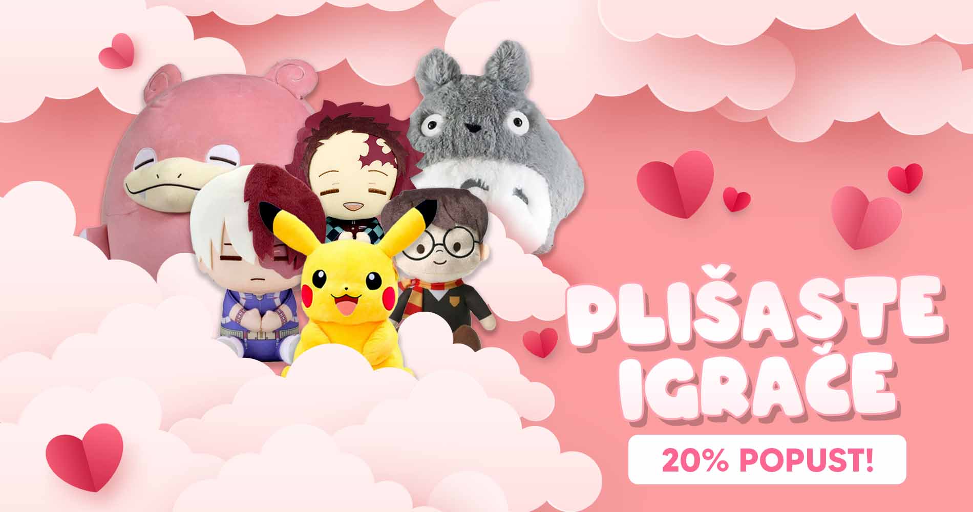 💖 Valentinov popust! 20% na vse plišaste igrače! 💖