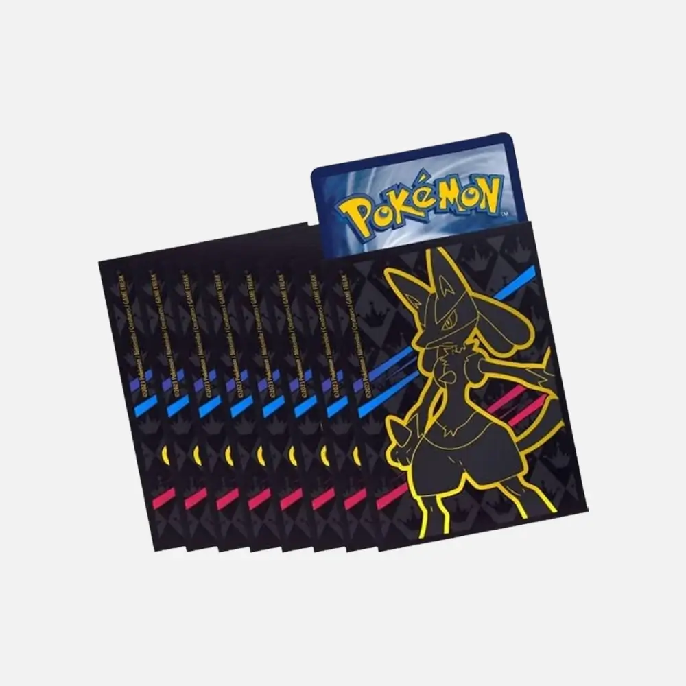 crown zenith card sleeves Pokemon Elite Trainer Box Lucario (65 Pack) Jo's PokeStop Made for standard size cards Acid free and non PVC ChromaFusion Technology Pokemon Center Japan Crown Zenith